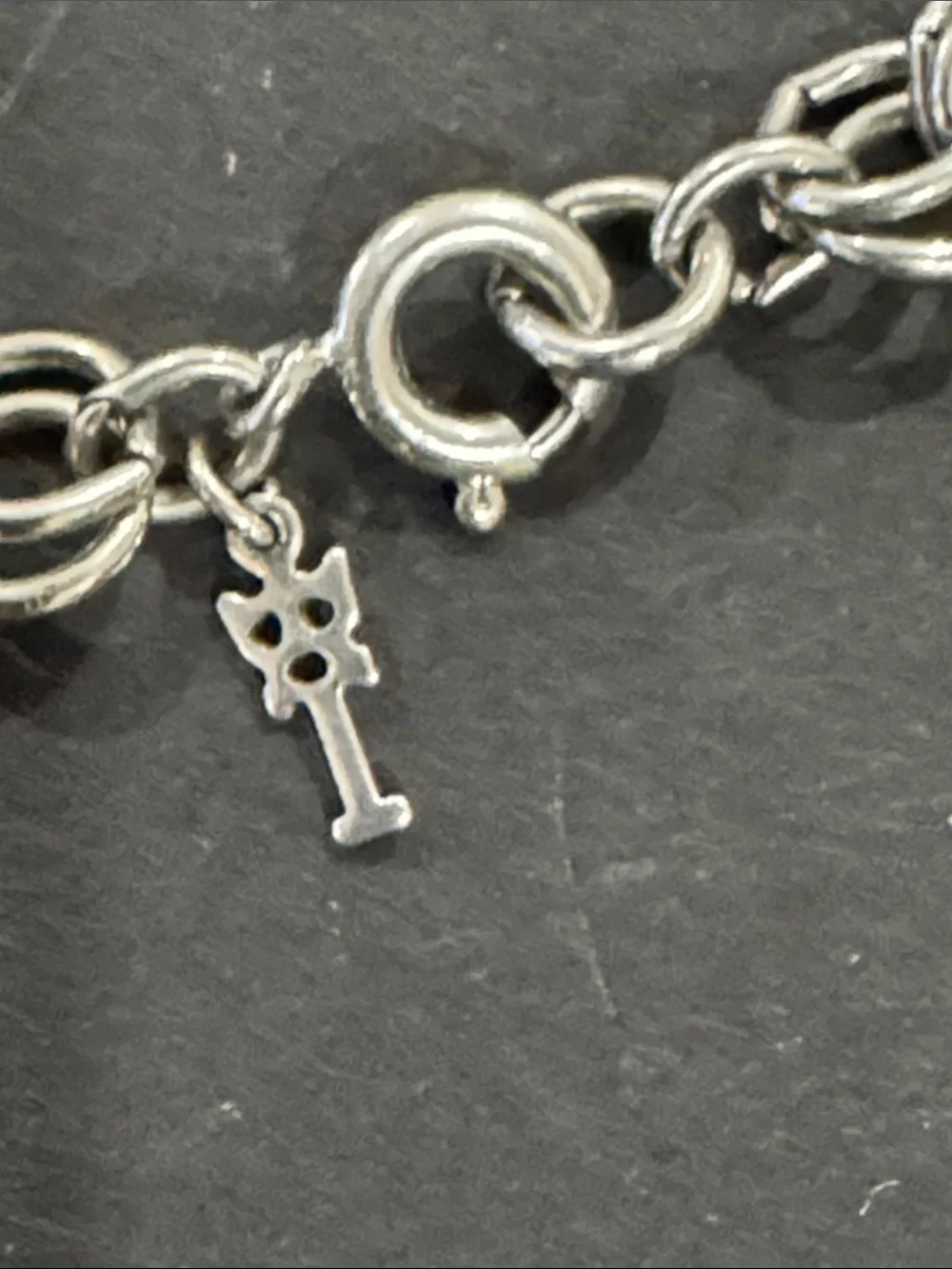 Vintage 55” Trifari Silver Chain Necklace with Pendant